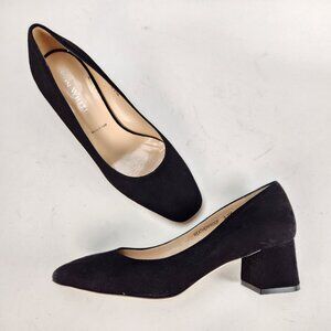 RON WHITE Classic Suede Block Heel Pumps - 37.5